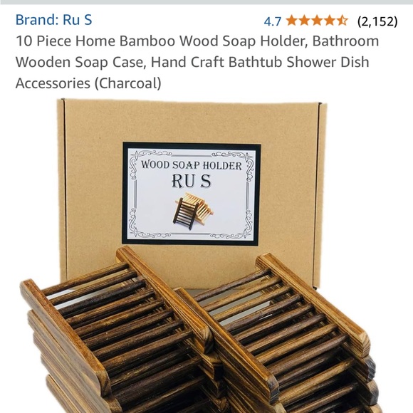 Bamboo soap dish set 7pcs - Picture 3 of 3